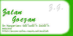 zalan goczan business card